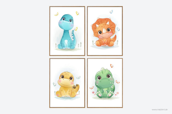 Image Kinder Poster Set Dino Matz&Leni