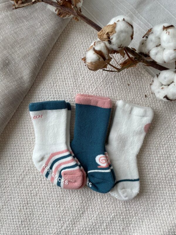 Image Socken Weiss/Pink/Türkis 1-3 Jahre