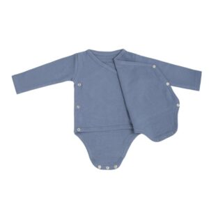 Image Baby Body langen Ärmeln Pure vintage blue - 68