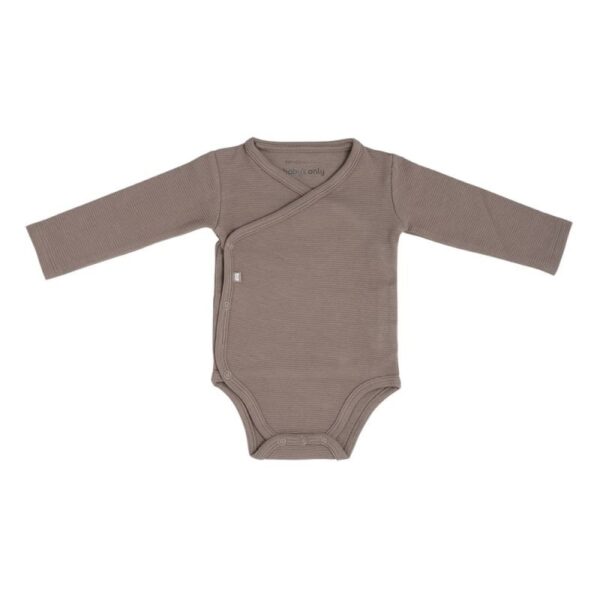 Image Baby Body langen Ärmeln Pure mokka - 68