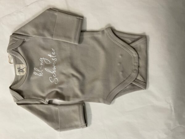 Image langarm Bodysuit mit Schrift Beige