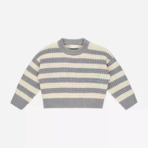 Image Aspen Sweater Dusty Blue Stripe 6-7 Jahre