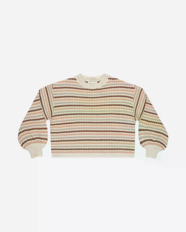 Image Boxy Crop Sweater Honeycomb Stripe 4-5 Jahre