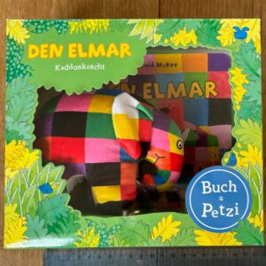 Image Den Elmar – eng Kaddoskëscht mat Buch a Petzi