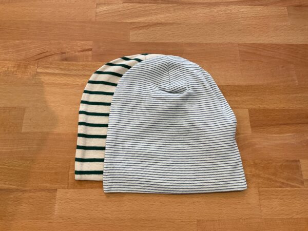 Image Beaniemützen Bljue Green Stripe Größe 3-5 Jahre
